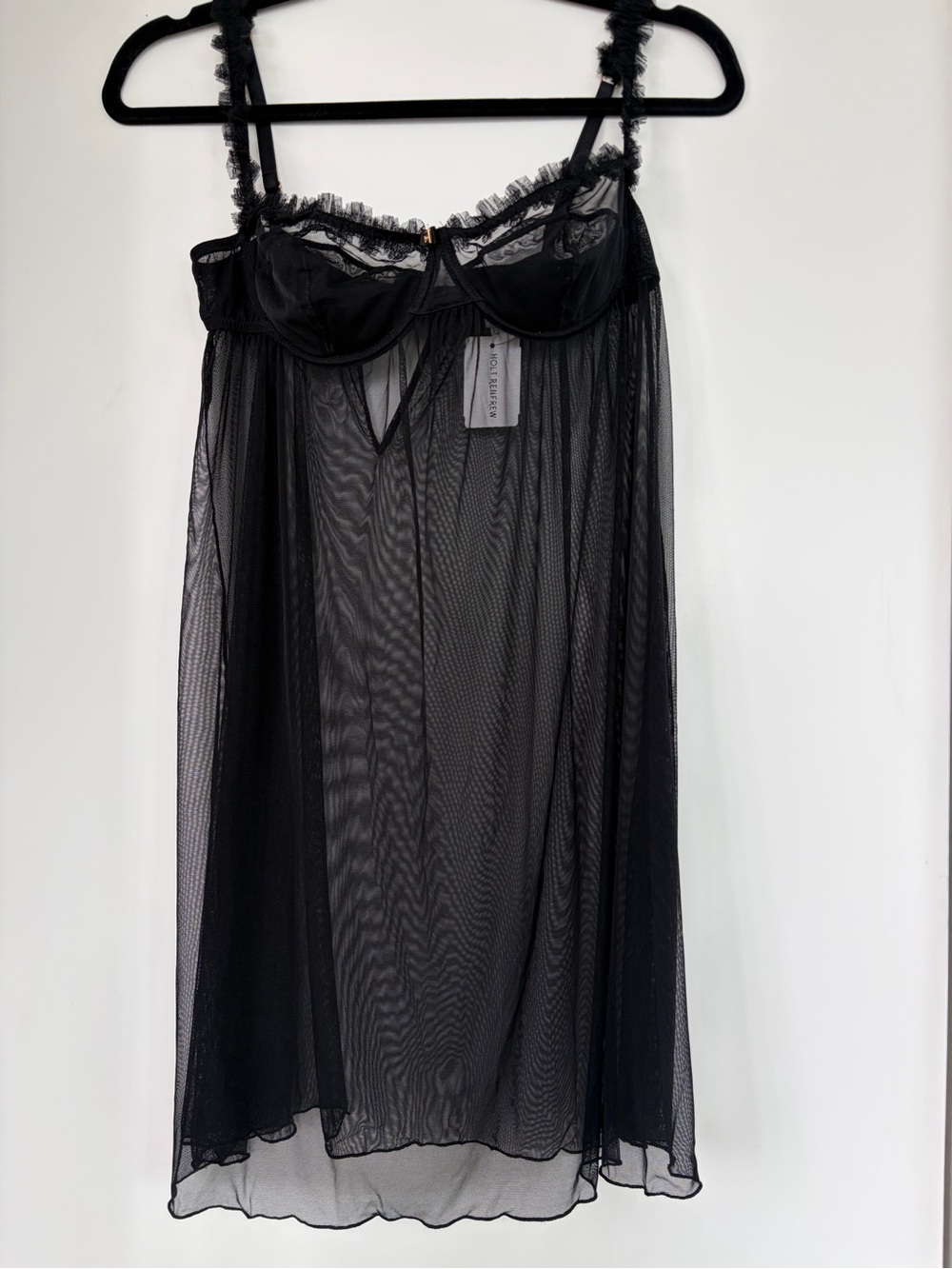 Dolce & Gabbana 3 piece blk New w/tags Babydoll lingerie and 2 panty set Size L